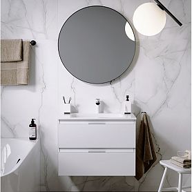 Мебель для ванной Aqwella Accent 75, с 2 ящиками, цвет белый - фото 1