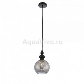 Подвесной светильник ST Luce Bacineto SL374.413.01, арматура металл, цвет черный, плафон стекло, цвет серый - фото 1