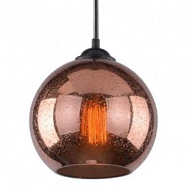 Подвесной светильник Arte Lamp Splendido A4285SP-1AC, арматура цвет черный, плафон/абажур стекло, цвет коричневый - фото 1