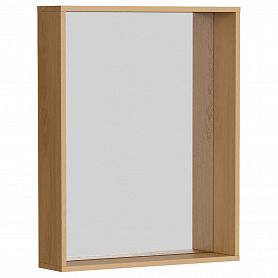 Зеркало Aqwella Basic 60x75, горизонтальное / вертикальное расположение, цвет дуб золотой - фото 1