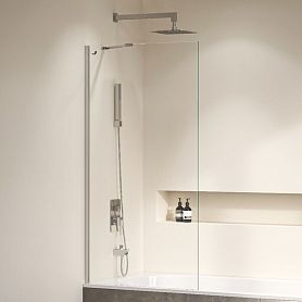 Шторка на ванну RGW Screens SC-150 60x150, стекло прозрачное, профиль хром - фото 1