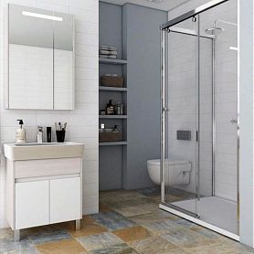 Мебель для ванной Акватон Верди Pro 60 Н, цвет белый / ясень фабрик - фото 1