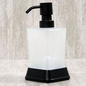 Дозатор WasserKRAFT Amper K-5499BLACK для жидкого мыла, цвет черный - фото 1