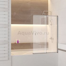 Шторка на ванну RGW Screens SC-40 100, стекло прозрачное, профиль хром - фото 1