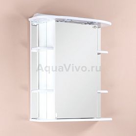 Шкаф-зеркало Оника Глория 60.01, правый, с подсветкой, цвет белый - фото 1