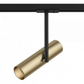Трековый светильник Maytoni Technical Elti TR005-1-GU10-BG, арматура черная, плафон металл черный с золотом - фото 1