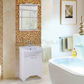 Мебель для ванной Оника Омега 55.10, цвет белый - фото 1