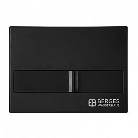 Кнопка смыва Berges Novum L5 040015 для унитаза, цвет черный Soft Touch - фото 1