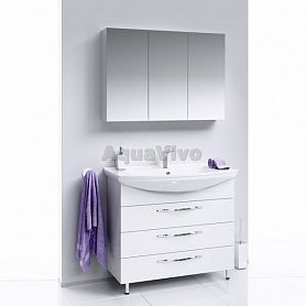 Мебель для ванной Aqwella Аллегро 105, с 3 ящиками, цвет белый - фото 1