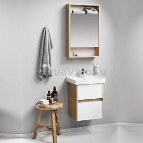 Мебель для ванной Aqwella City 50, цвет дуб балтийский / белый - фото 1