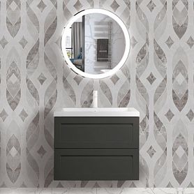 Мебель для ванной Art & Max Platino 75 подвесная, цвет серый матовый - фото 1