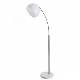 Торшер Arte Lamp Goliath A5822PN-1SS, арматура серебро, плафон пластик белый, 30х100 см - фото 1