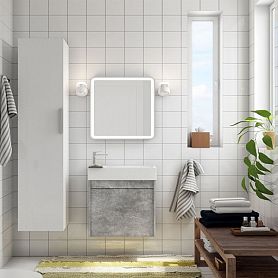 Мебель для ванной Art & Max Family 50 подвесная, с дверцей, цвет цемент  - фото 1