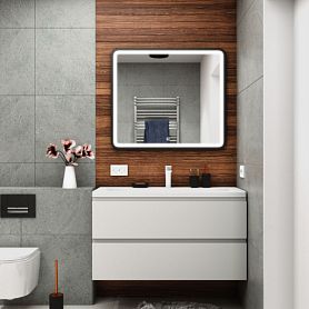 Мебель для ванной Art & Max Bianchi 100 подвесная, цвет белый глянец - фото 1