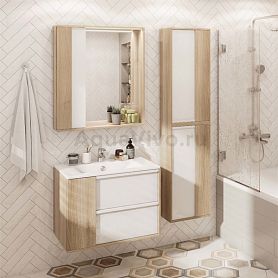 Мебель для ванной Акватон Бостон 75, цвет белый / дуб эврика - фото 1