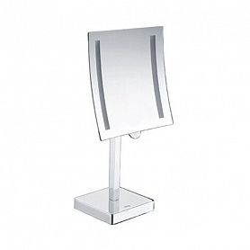 Косметическое зеркало WasserKRAFT K-1007, с подсветкой, 3-х кратным увеличением, цвет хром - фото 1