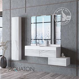 Мебель для ванной Акватон Сакура 100, цвет ольха наварра/белый глянец - фото 1