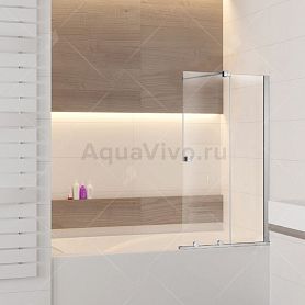 Шторка на ванну RGW Screens SC-46 90, стекло прозрачное, профиль хром - фото 1