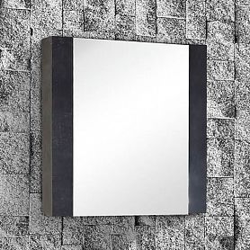 Шкаф-зеркало Оника Стоун 70.00, цвет ателье темное - фото 1