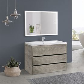 Мебель для ванной Art & Max Family 100 напольная, цвет цемент  - фото 1