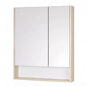 Шкаф-зеркало Акватон Сканди 70, цвет белый / дуб верона - фото 1