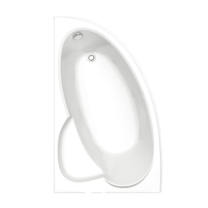 Акриловая ванна Бас Сагра 160x100, левая, с каркасом, без экранов, цвет белый
