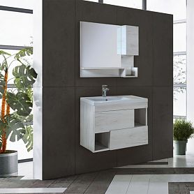 Мебель для ванной Оника Санторини 80.13, цвет дуб белый крафт - фото 1