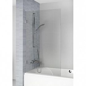Шторка на ванну Riho Scandic Nxt X409 80, с доводчиком, стекло прозрачное, профиль хром - фото 1