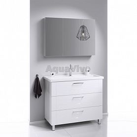Мебель для ванной Aqwella Манчестер 100, с 3 ящиками, цвет белый - фото 1