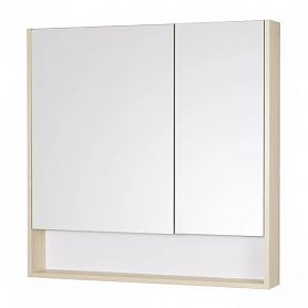 Шкаф-зеркало Акватон Сканди 90, цвет белый / дуб верона - фото 1