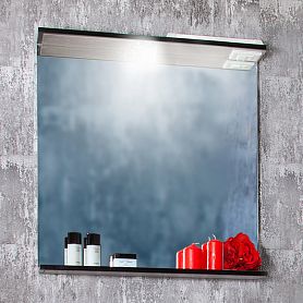 Зеркало Бриклаер Лофт 60x70, с подсветкой, цвет метрополитен грей - фото 1