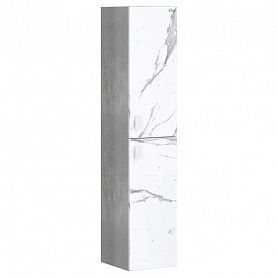 Шкаф-пенал Оника Марбл 30.10, цвет мрамор / камень бетонный - фото 1