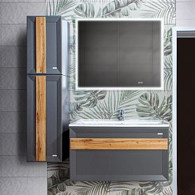 Мебель для ванной Бриклаер Берлин 100, цвет оникс серый - фото 1