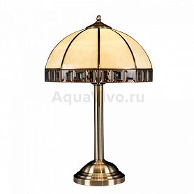 Интерьерная настольная лампа Citilux Шербург-1 CL440811, арматура бронза, плафон стекло бежевое, 36х36 см - фото 1