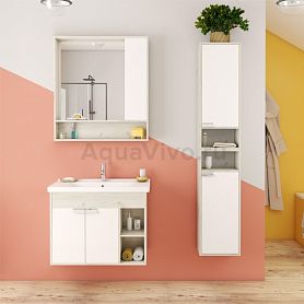 Мебель для ванной Акватон Флай 80, цвет белый/дуб крафт - фото 1