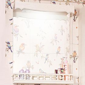 Зеркало Бриклаер Кантри 45x70, с подсветкой, цвет бежевый дуб прованс - фото 1