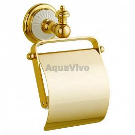 Держатель туалетной бумаги Boheme Palazzo 10101 с крышкой, цвет золото - фото 1