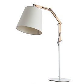 Интерьерная настольная лампа Arte Lamp Pinocchio A5700LT-1WH, арматура белая, плафон ткань белая - фото 1