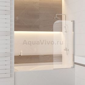 Шторка на ванну RGW Screens SC-01 100, стекло прозрачное, профиль хром - фото 1