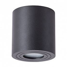 Потолочный светильник Arte Lamp Galopin A1460PL-1BK, арматура черная, плафон металл черный, 9х9 см - фото 1