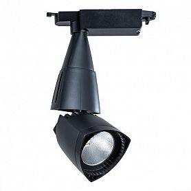 Трековый светильник Arte Lamp Lynx A3830PL-1BK, арматура черная, плафон металл черный, 10х13 см - фото 1