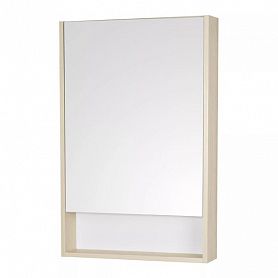Шкаф-зеркало Акватон Сканди 55, цвет белый / дуб верона - фото 1