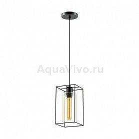 Подвесной светильник Lumion Elliot 3728/1, арматура цвет черный, плафон/абажур стекло/металл, цвет прозрачный/черный - фото 1