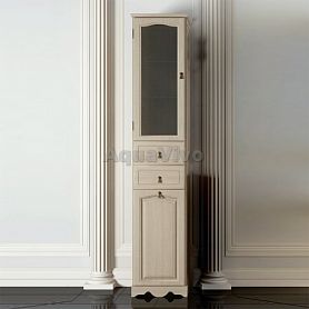 Шкаф-пенал Опадирис Риспекто 40 левый, с бельевой корзиной, цвет слоновая кость - фото 1