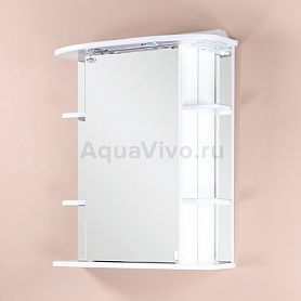 Шкаф-зеркало Оника Глория 60.01, левый, с подсветкой, цвет белый - фото 1