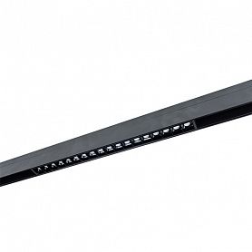 Трековый светильник Arte Lamp Linea A4635PL-1BK, арматура черная, плафон металл черный, 33х2 см - фото 1