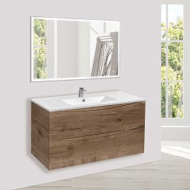 Мебель для ванной Vincea Mia 100, под фарфоровую раковину, цвет винтажный дуб - фото 1