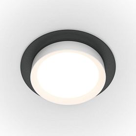 Точечный светильник Maytoni Technicali Hoop DL086-GX53-RD-BW, арматура черно-белая - фото 1