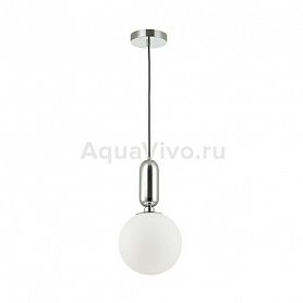 Подвесной светильник Odeon Light Okia 4670/1, арматура цвет хром, плафон/абажур стекло, цвет белый - фото 1