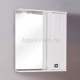 Шкаф-зеркало Оника Лига 52.01, правый, с подсветкой, цвет белый - фото 1